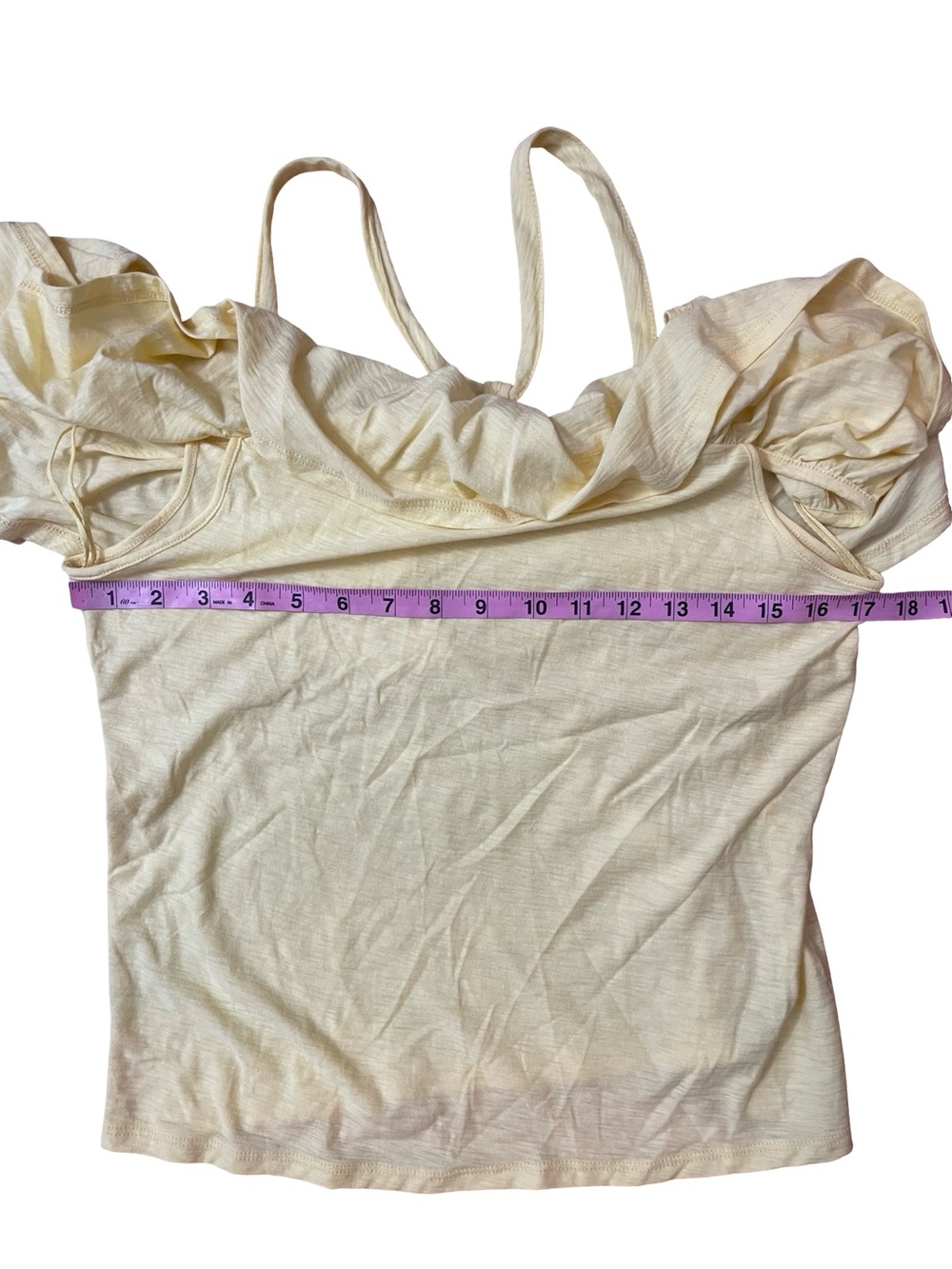 NATION LTD BUTTER YELLOW RUFFLE TANK TOP - Picture 8 of 9
